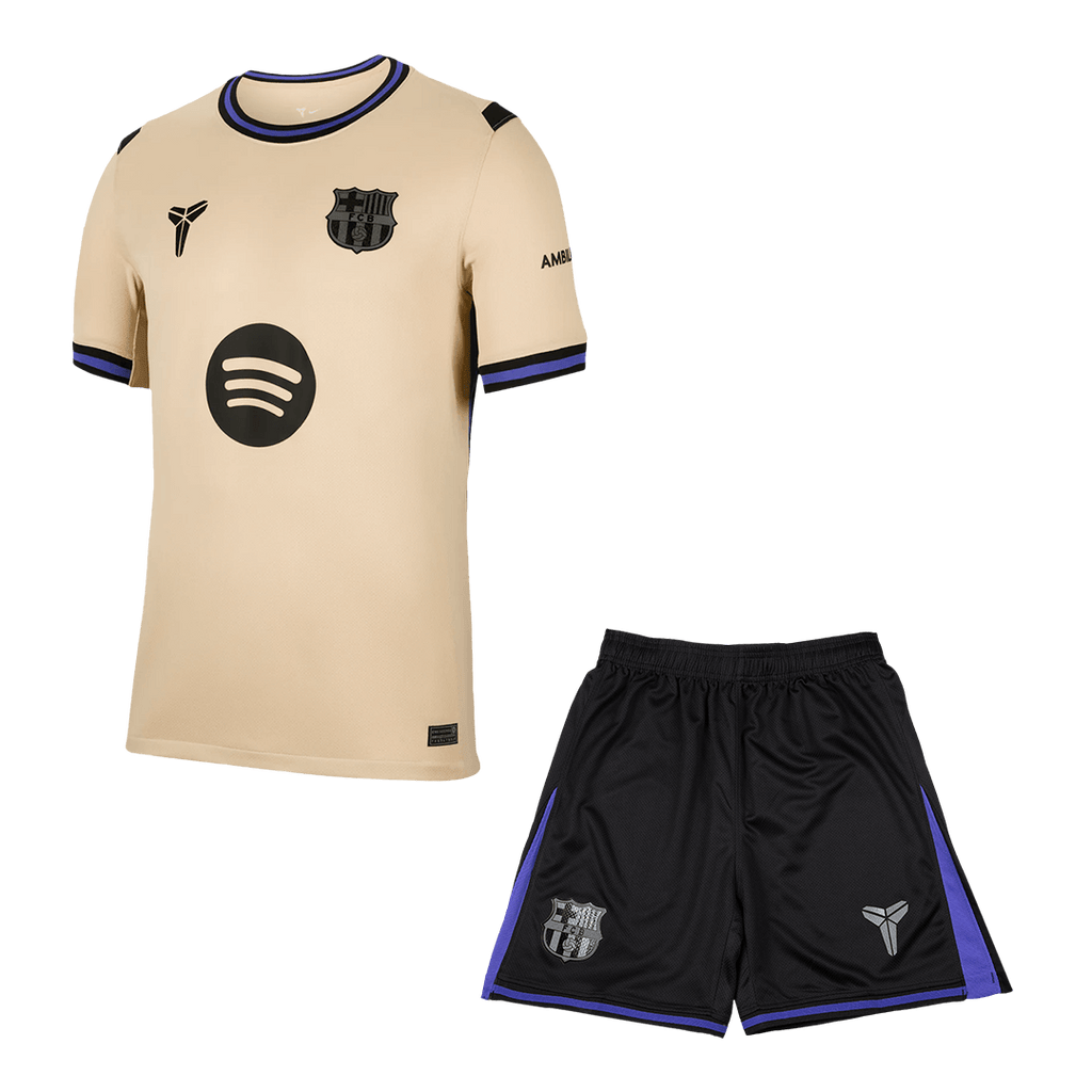 Barcelone Extérieur Maillot Kit 2025/26 Jaune&Noir