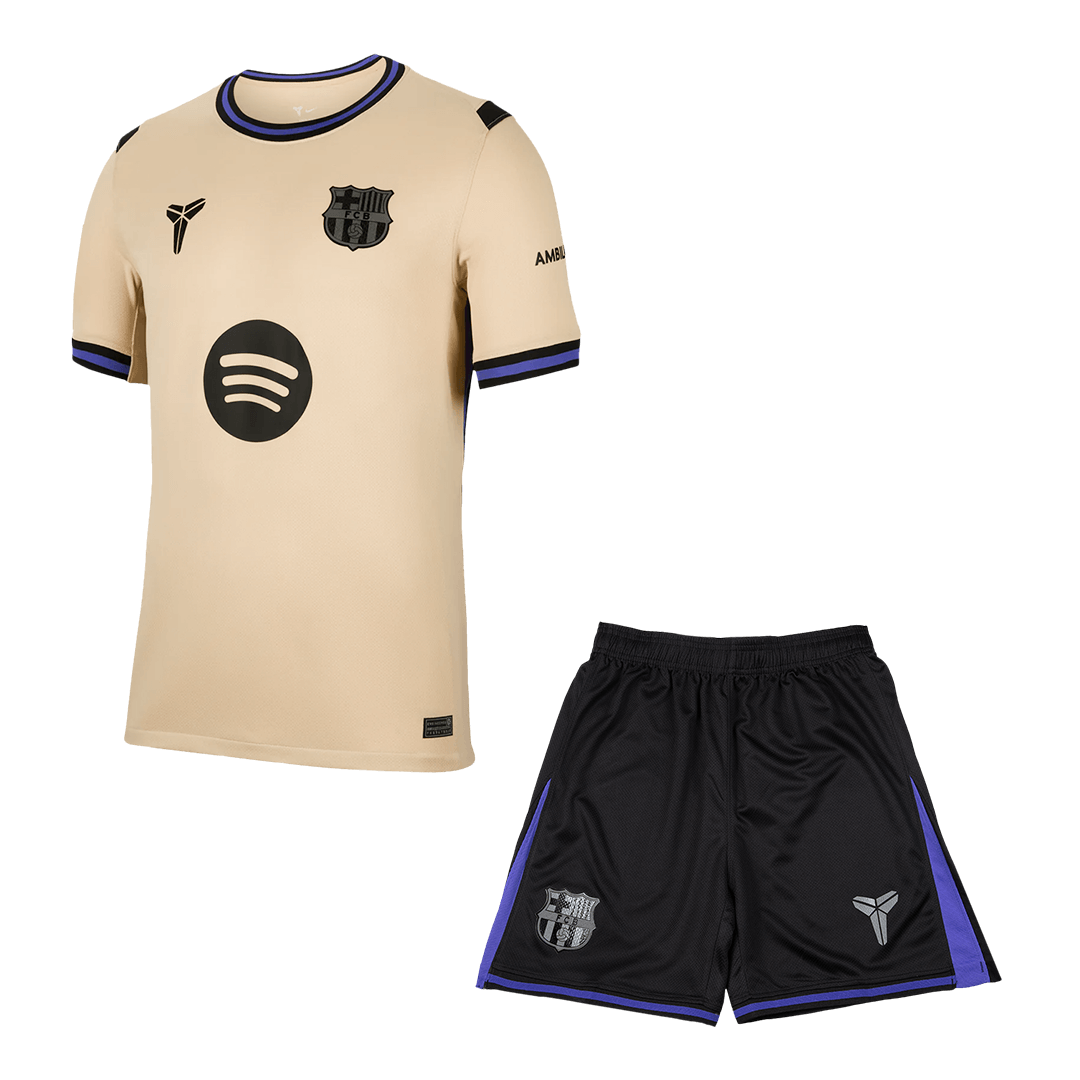 Barcelone Extérieur Maillot Kit 2025/26 Jaune&Noir