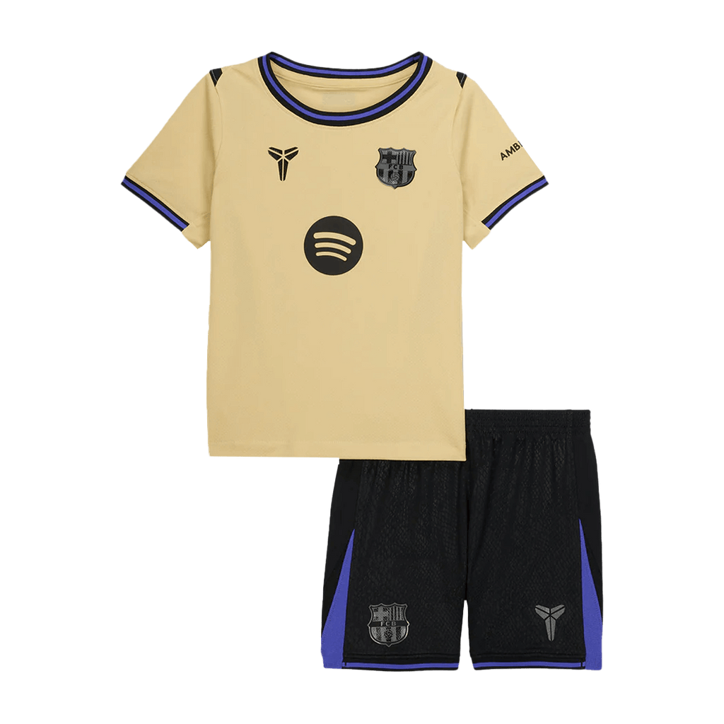 Barcelone Extérieur Maillot Kit 2025/26 Junior Jaune
