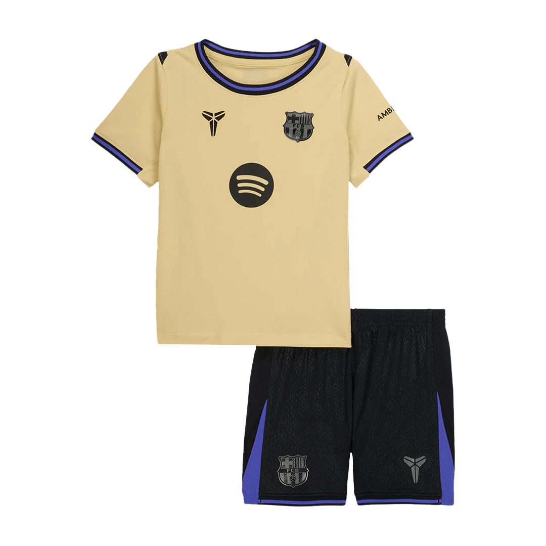 Barcelone Extérieur Maillot Kit 2025/26 Junior Jaune