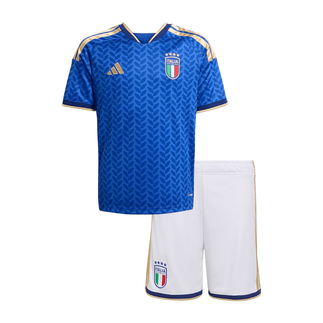 Italie Domicile Maillot Kit 2025/26 Enfant Bleu