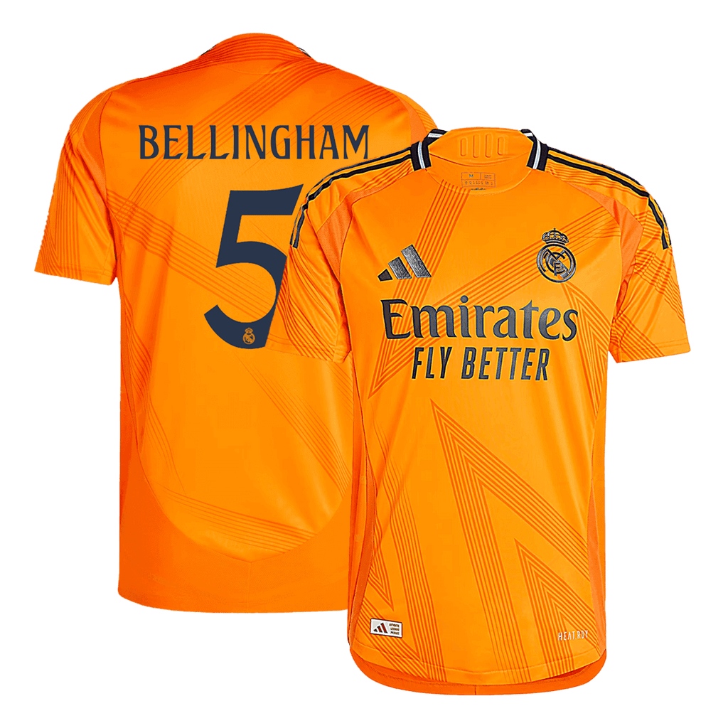 BELLINGHAM #5 Real Madrid Extérieur Maillot 2024/25 Authentique
