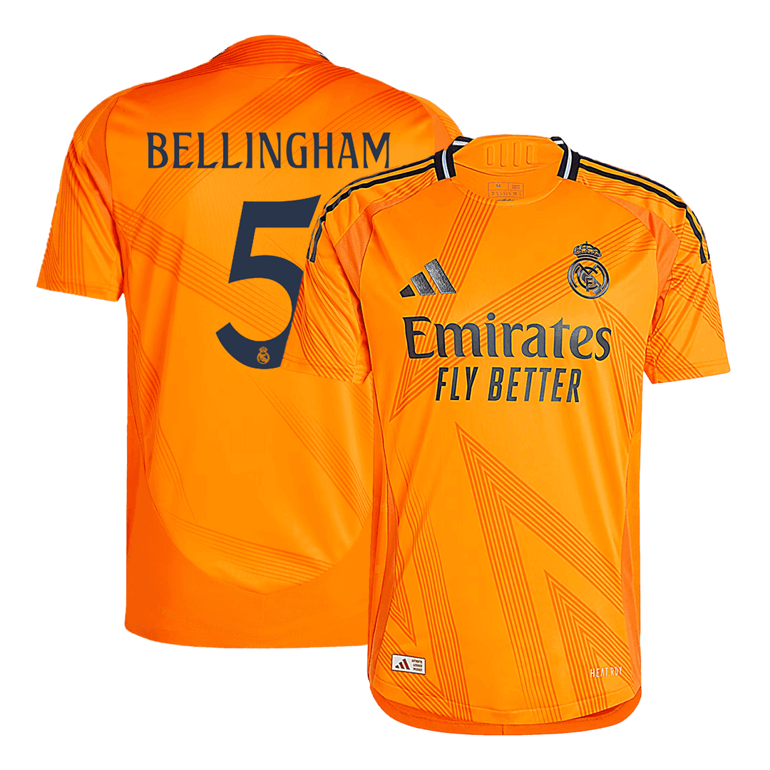 BELLINGHAM #5 Real Madrid Extérieur Maillot 2024/25 Authentique