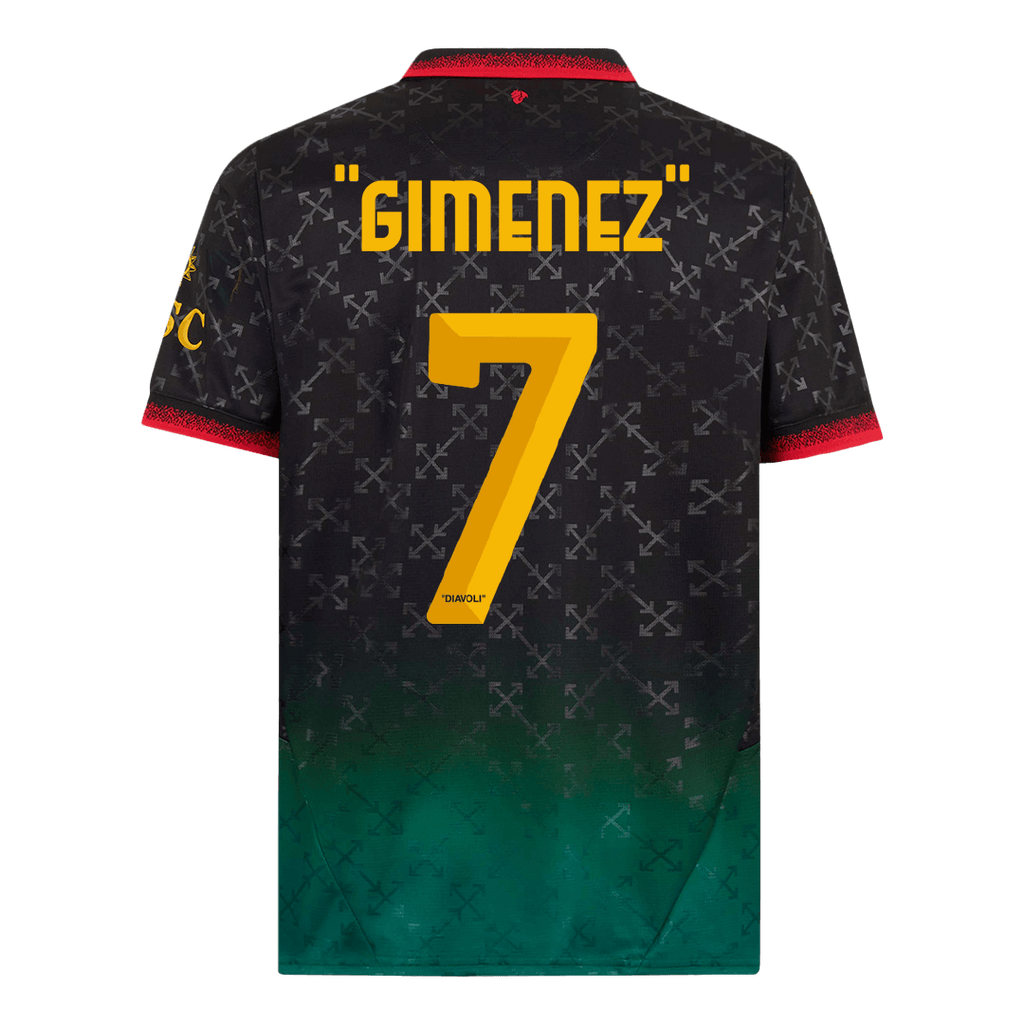 GIMENEZ' #7 Milan AC Fourth Maillot 2024/25