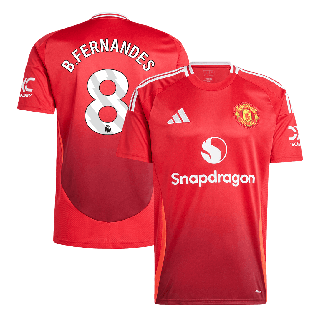 B.FERNANDES #8 Manchester United Domicile Maillot 2024/25 - Super
