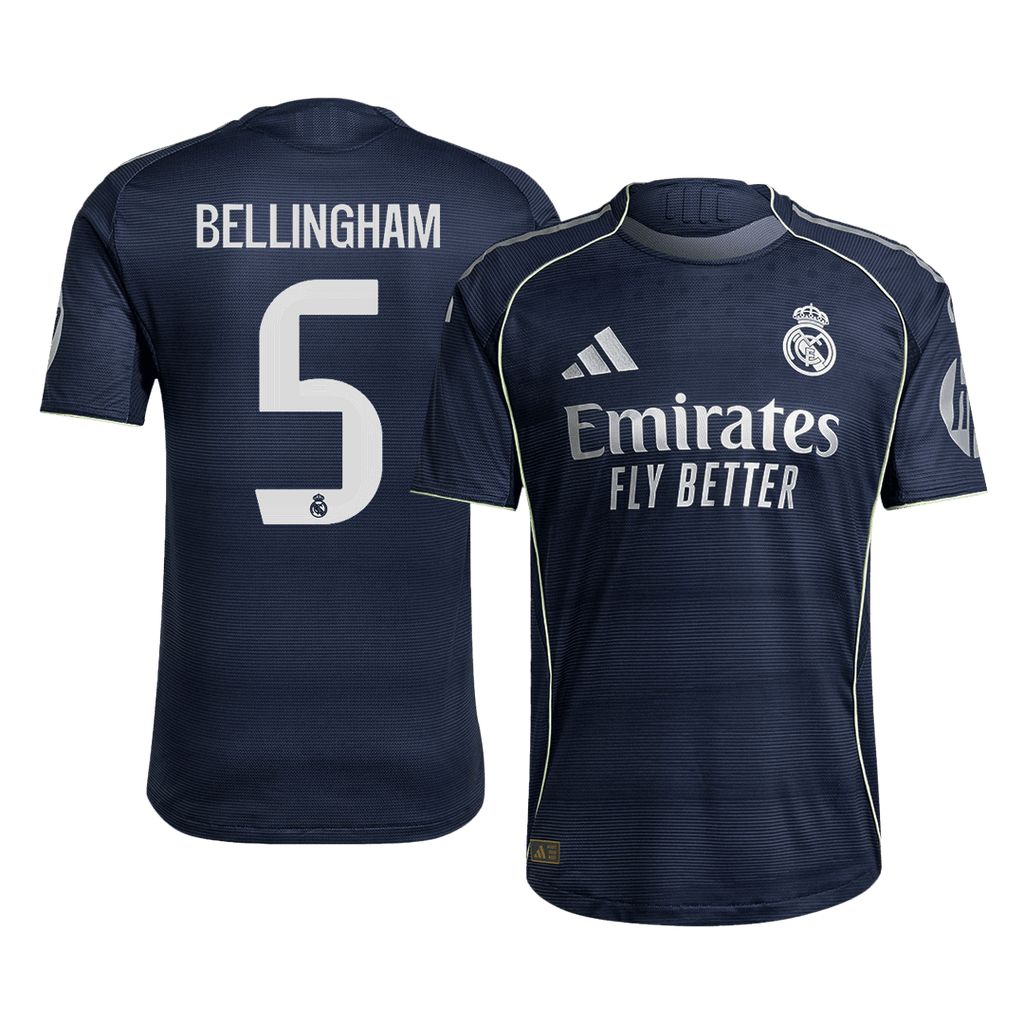 BELLINGHAM #5 Real Madrid Extérieur Maillot 2025/26 Authentique