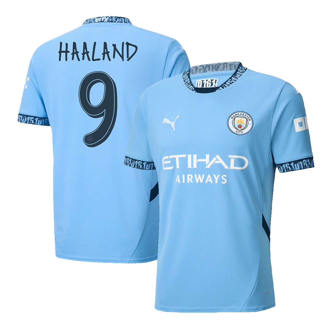 HAALAND #9 Manchester City Domicile Maillot 2024/25 UCL - Super