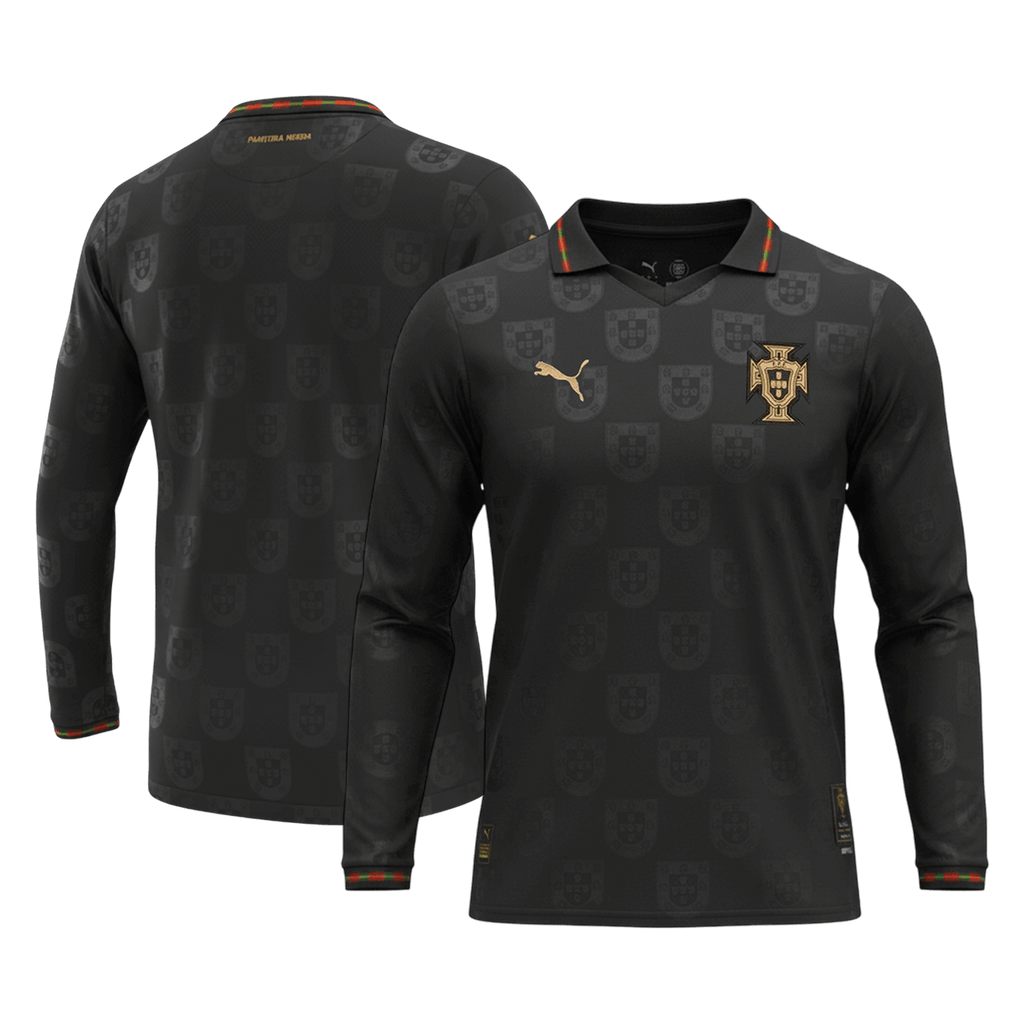 Portugal Maillot Manches Longues - Coupe du Monde 2026 Noir