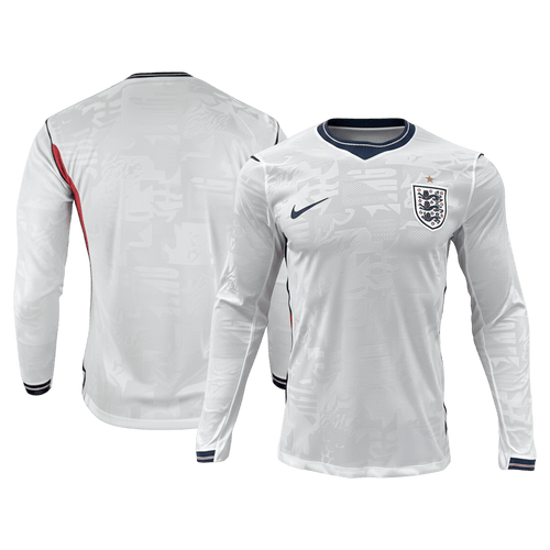 Angleterre Domicile Maillot Manches Longues - Coupe du Monde 2026 Blanc