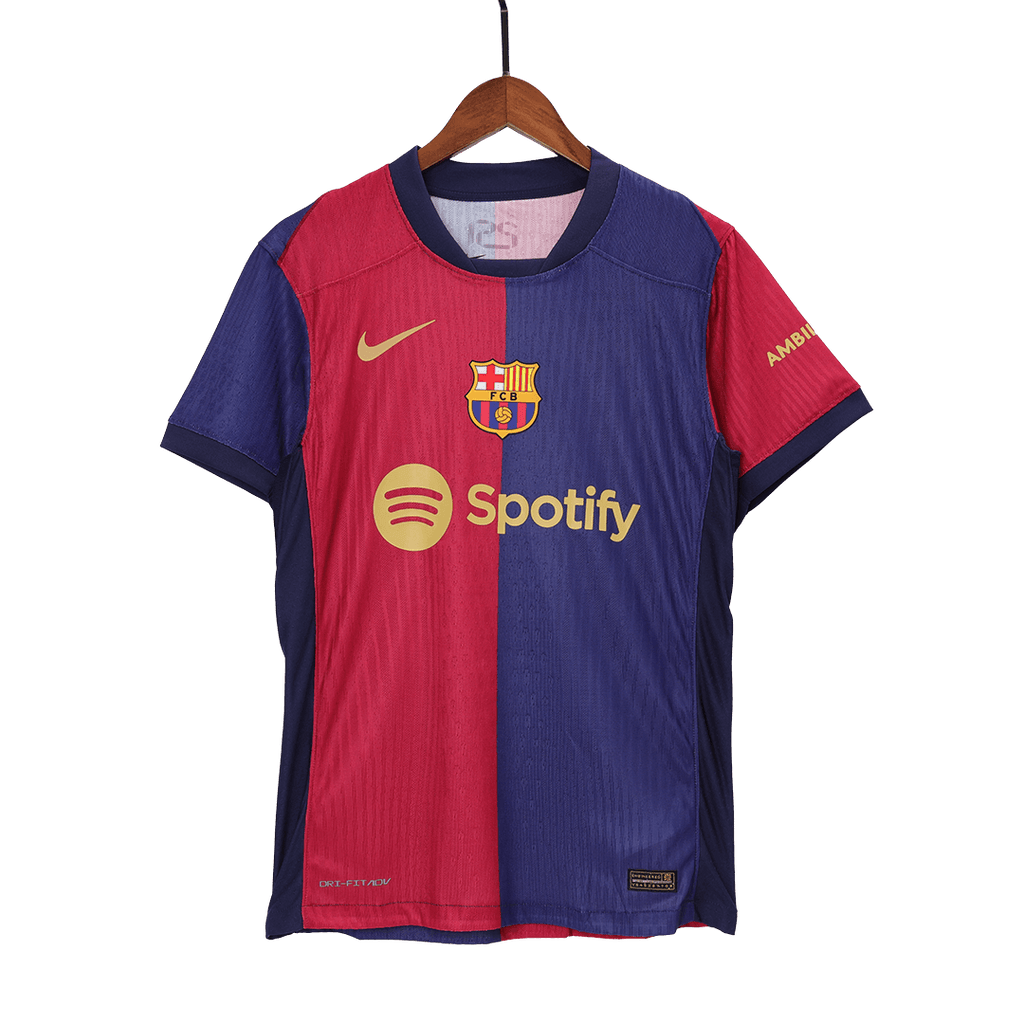LAMINE YAMAL #19 Barcelone Domicile Maillot 2024/25 Authentique - UCL