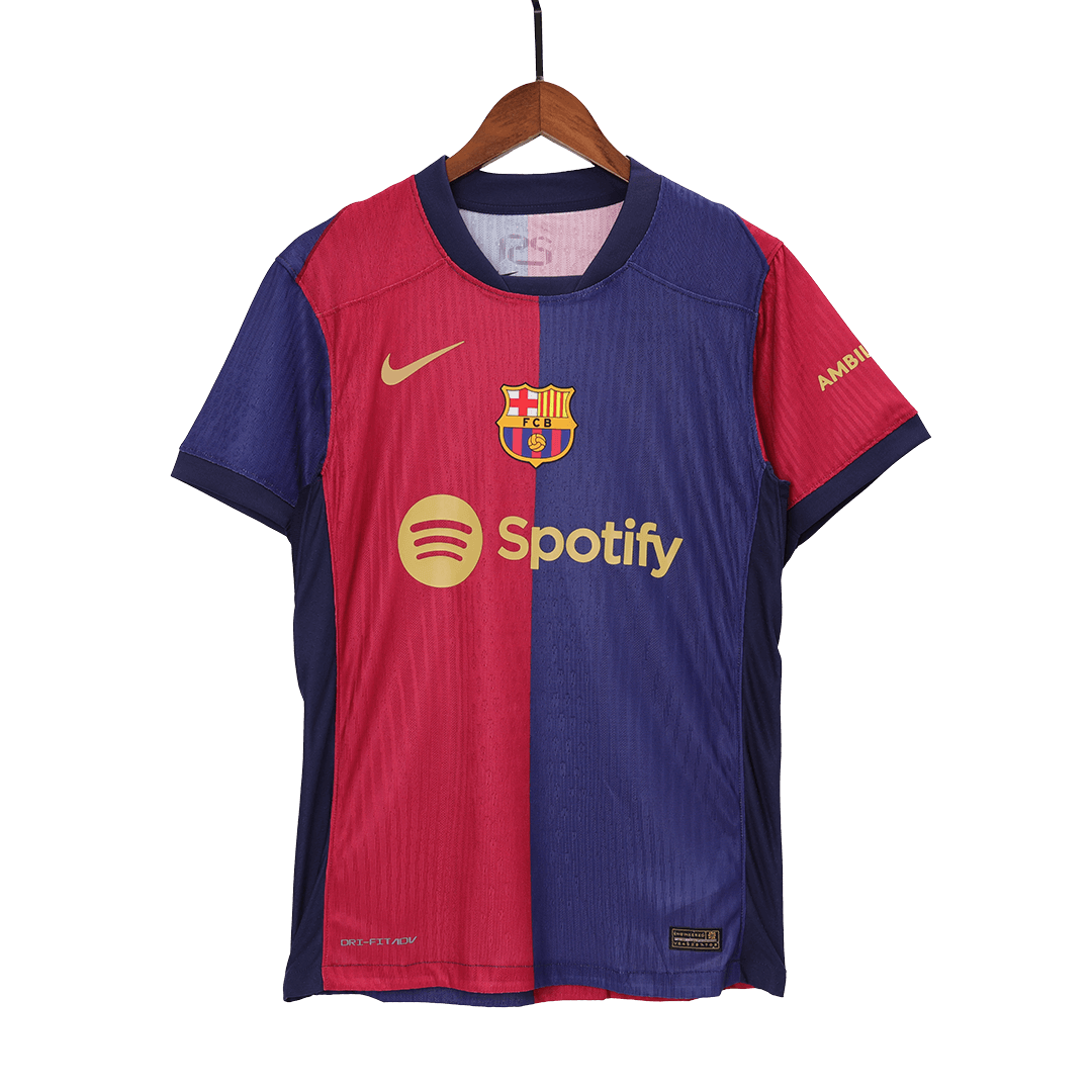 LAMINE YAMAL #19 Barcelone Domicile Maillot 2024/25 Authentique - UCL