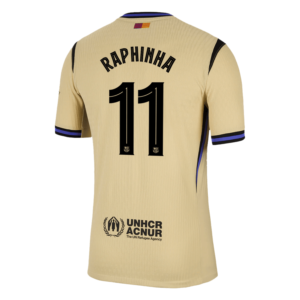 RAPHINHA #11 Barcelone Extérieur Maillot 2025/26 Authentique - UCL