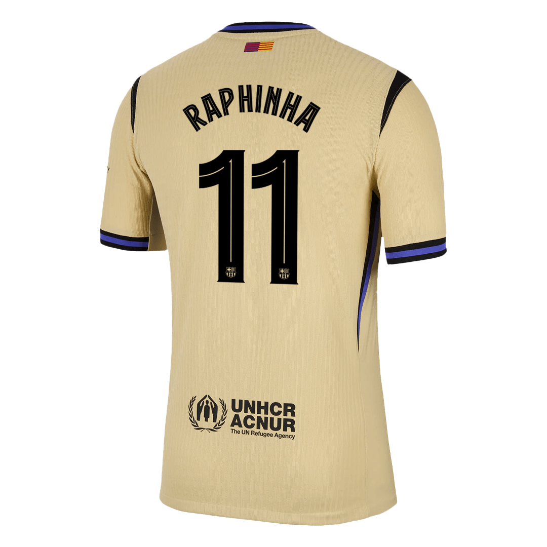 RAPHINHA #11 Barcelone Extérieur Maillot 2025/26 Authentique - UCL