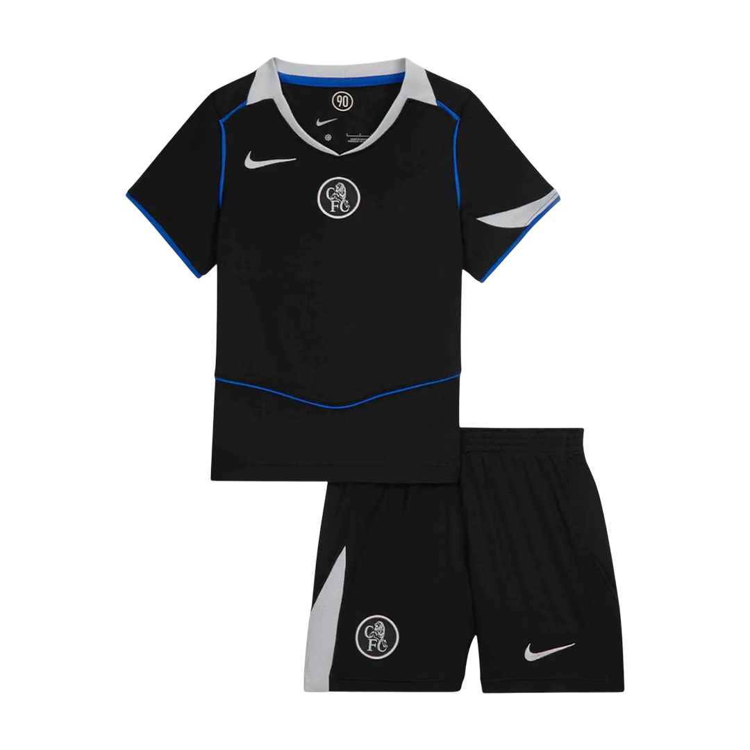 Chelsea Third Maillot Kit 2025/26 Enfant Noir