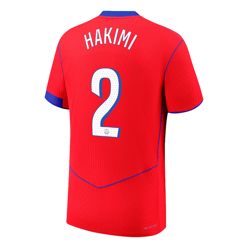 HAKIMI #2 Les Paris Third Maillot 2025/26 Rouge Joueur