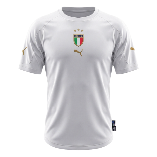Retro Italie Extérieur Maillot 2004 Blanc