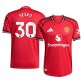 ŠEŠKO #30 Manchester United Domicile Maillot 2025/26 Rouge Authentique