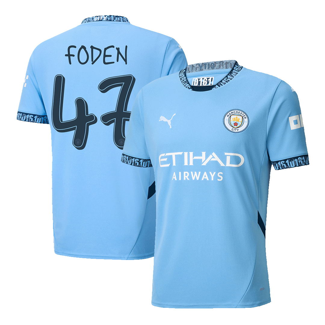 Maillot de Foot FODEN #47 Manchester City Domicile Maillot 2024/25 - UCL - Super