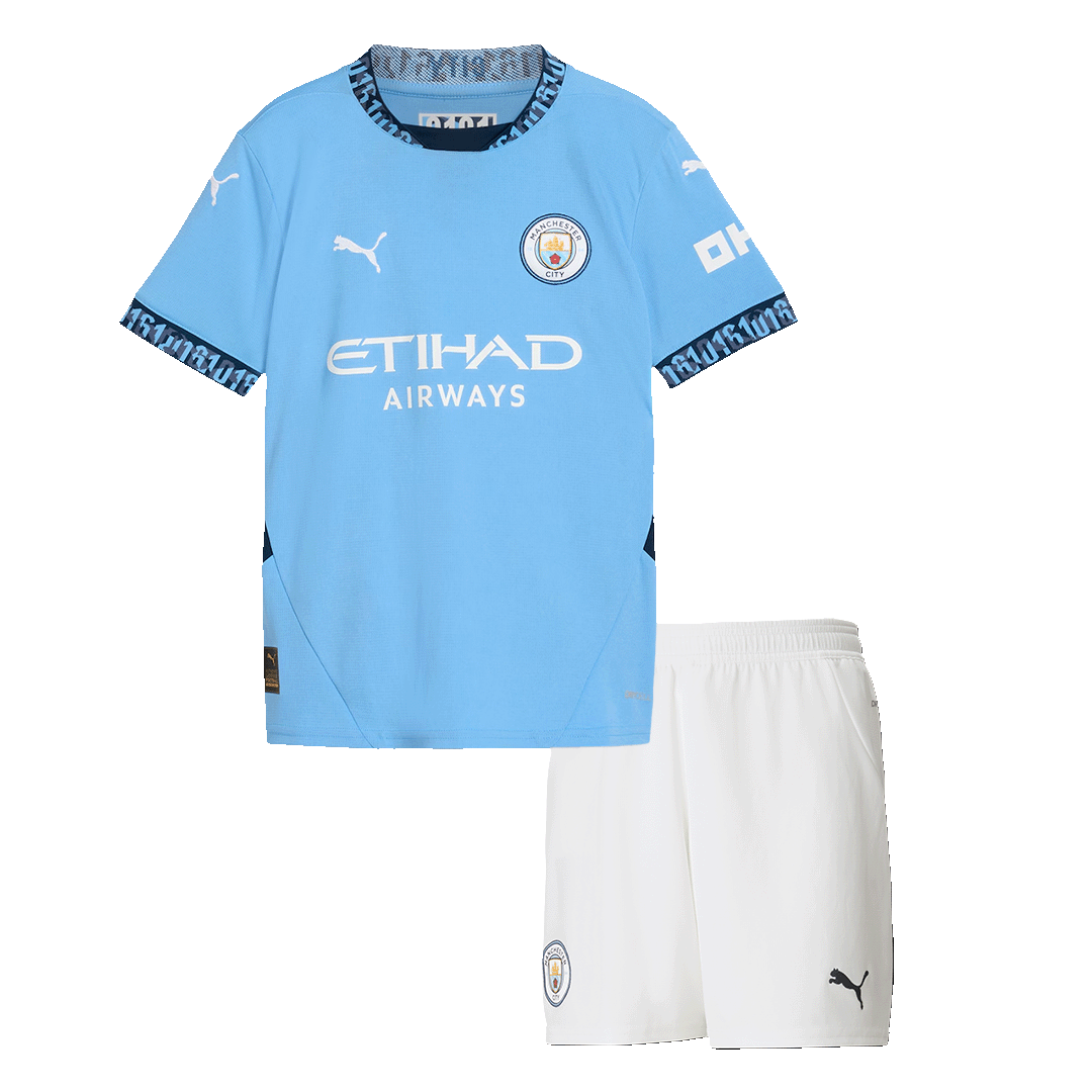 Manchester City Domicile Maillot Kit 2024/25 Enfant