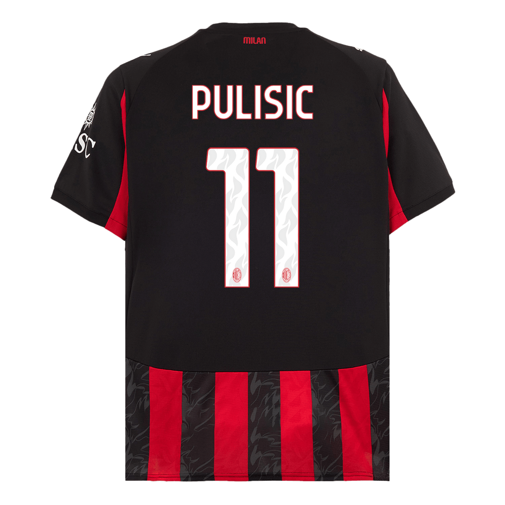 PULISIC #11 Milan AC Domicile Maillot 2025/26 Grande Taille