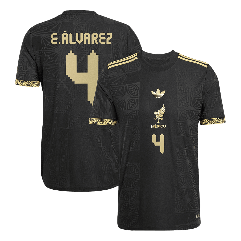 E.ÁLVAREZ #4 Mexique Third Maillot 2025 Authentique - Gold Cup
