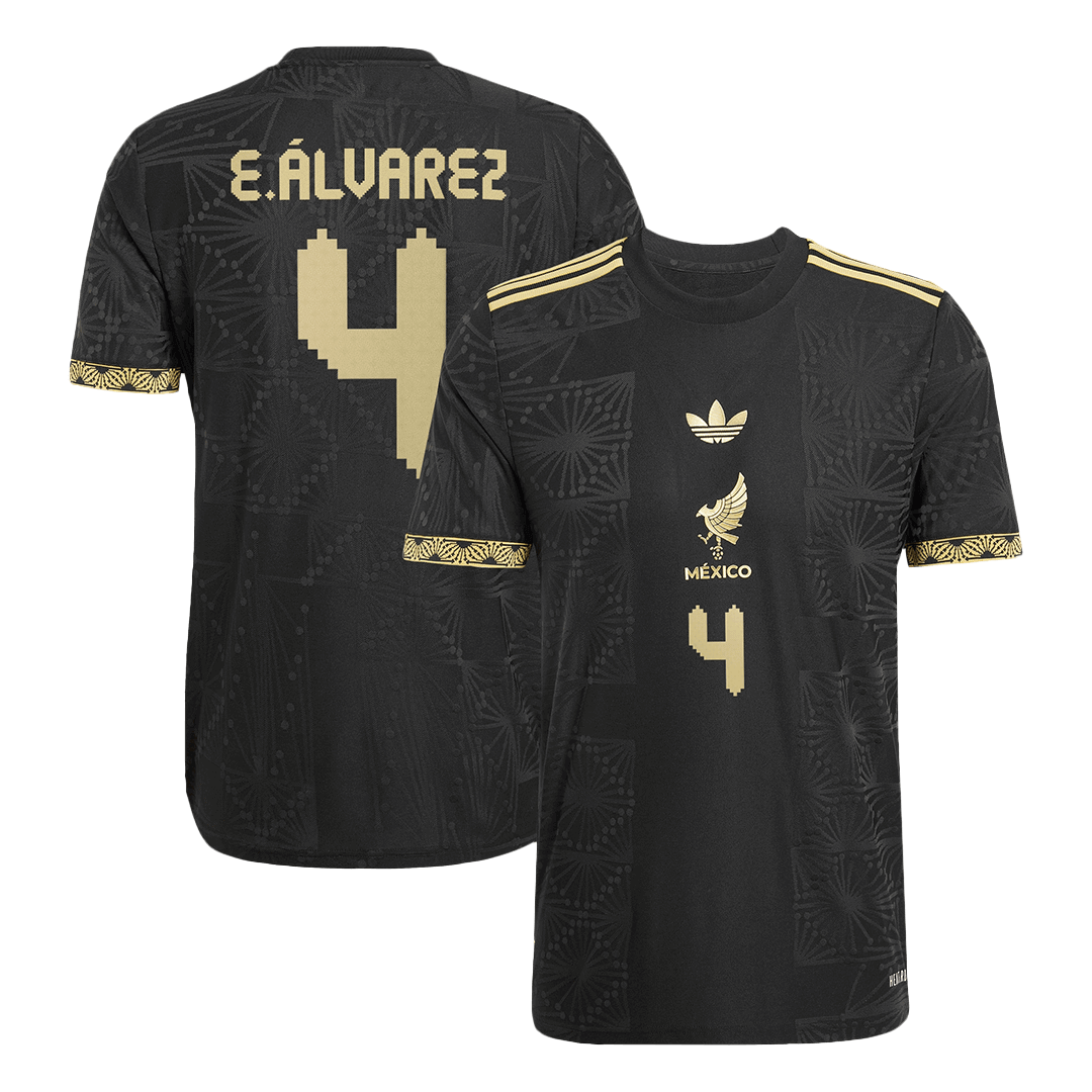 E.ÁLVAREZ #4 Mexique Third Maillot 2025 Authentique - Gold Cup