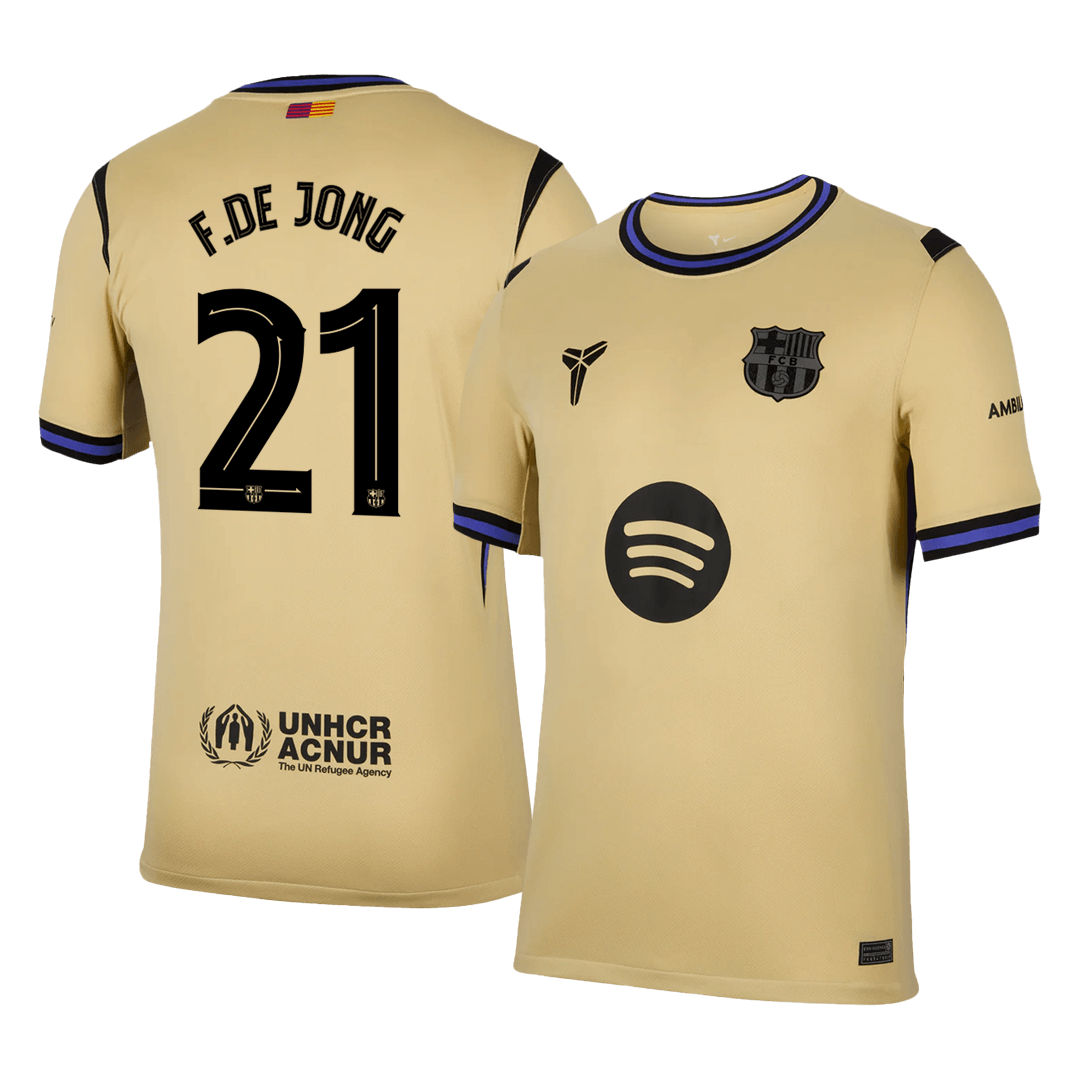 F.DE JONG #21 Barcelone Extérieur Maillot 2025/26 Jaune - UCL