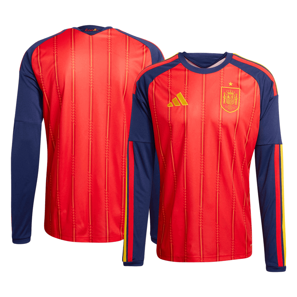 Espagne Domicile Maillot Manches Longues - Coupe du Monde 2026 Rouge