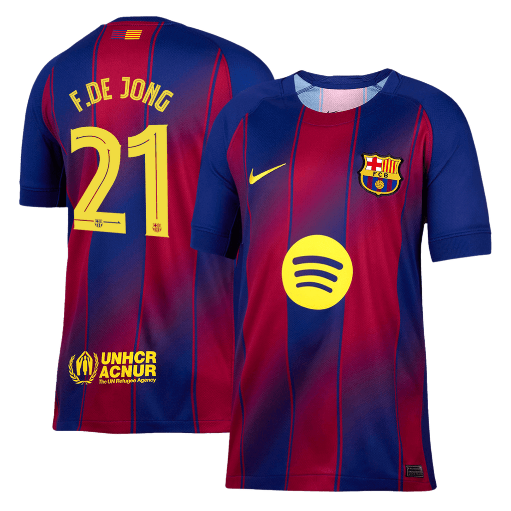 F.DE JONG #21 Barcelone Domicile Maillot 2025/26 - UCL