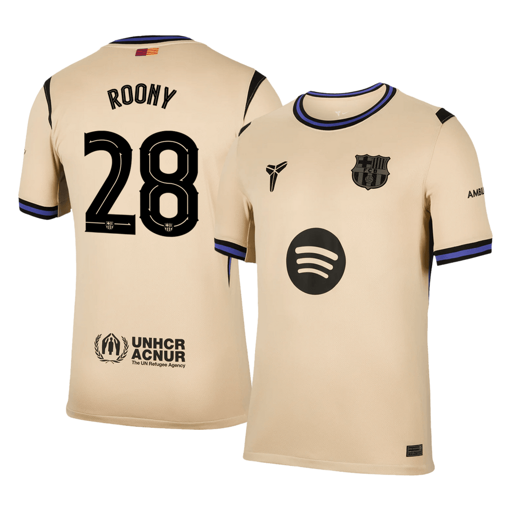 ROONY #28 Barcelone Extérieur Maillot 2025/26 Jaune
