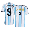 J.ÁLVAREZ #9 Argentine Domicile Maillot Coupe du Monde 2026 Blue&White Joueur