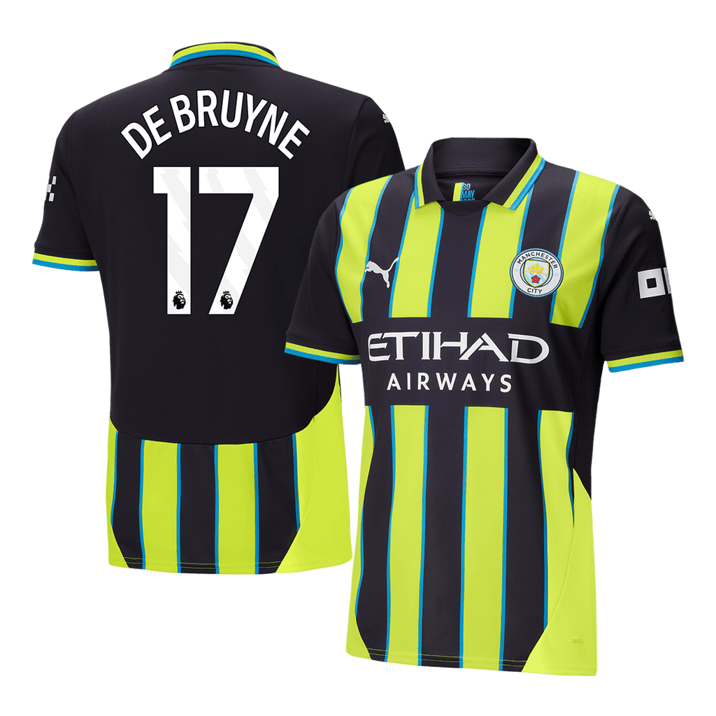 DE BRUYNE #17 Manchester City Extérieur Maillot 2024/25