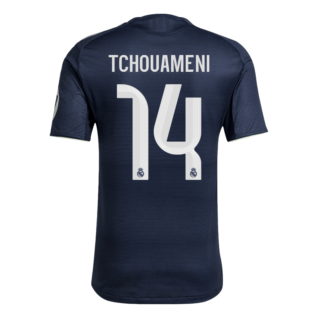 TCHOUAMENI #14 Real Madrid Extérieur Maillot 2025/26 Bleu marine Authentique
