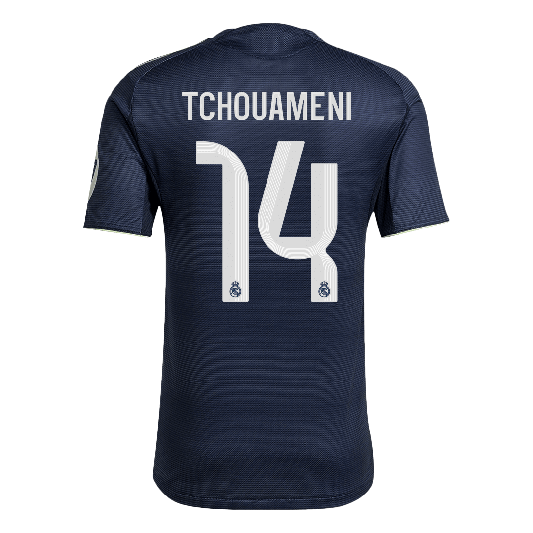 TCHOUAMENI #14 Real Madrid Extérieur Maillot 2025/26 Bleu marine Authentique