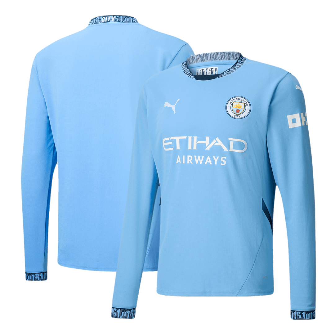 Manchester City Domicile Maillot Manches Longues 2024/25 Grande Taille