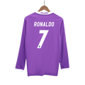 RONALDO #7 Retro Real Madrid Extérieur Maillot Manches Longues 2016/17