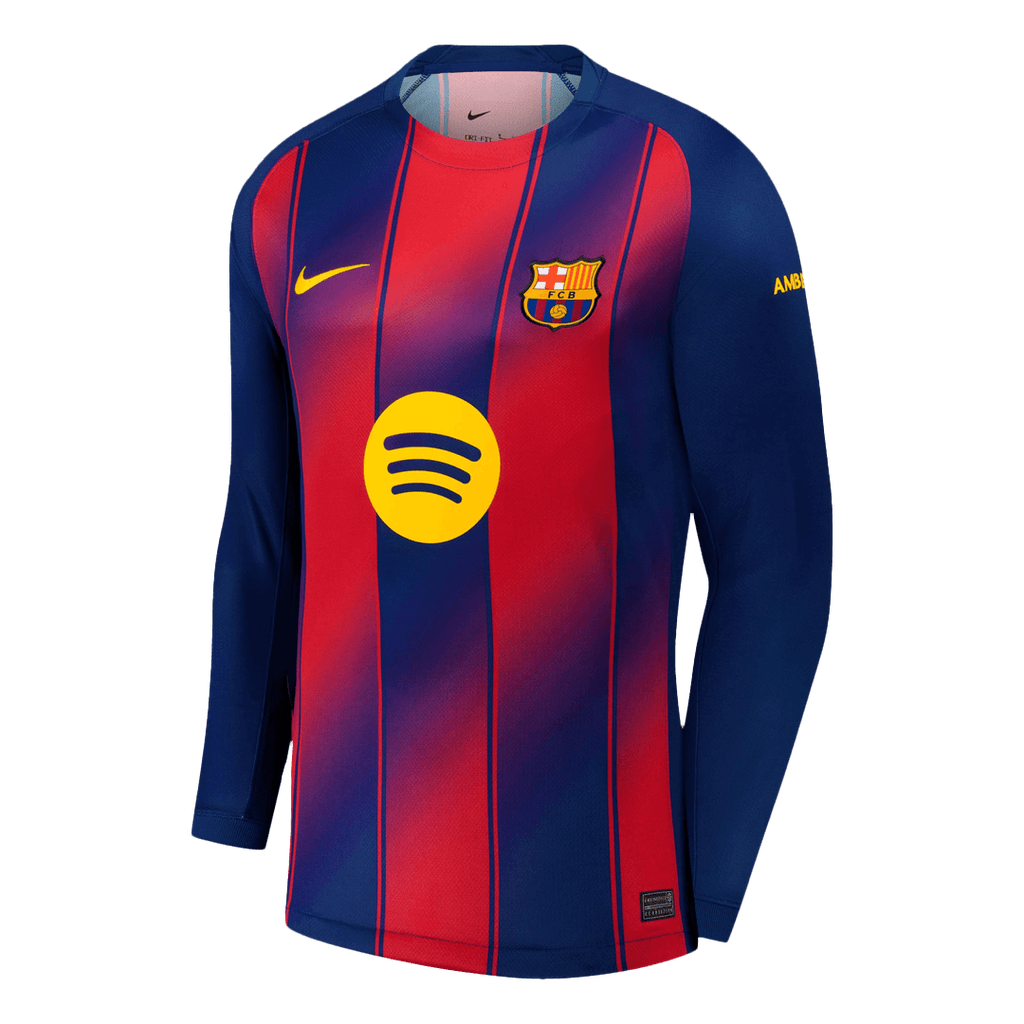 Barcelone Domicile Maillot Manches Longues 2025/26 Rouge et Bleu