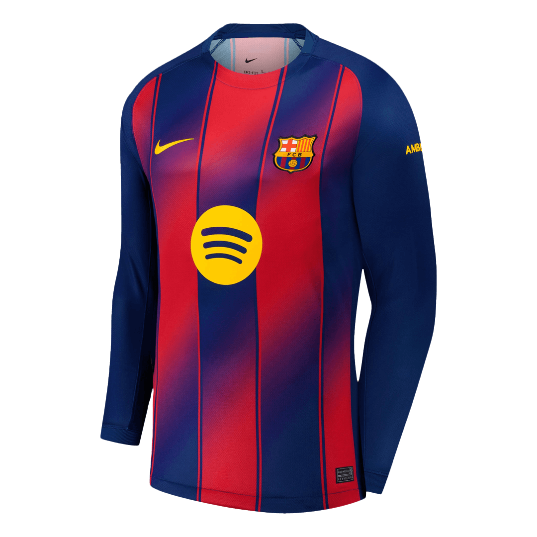 Barcelone Domicile Maillot Manches Longues 2025/26 Rouge et Bleu