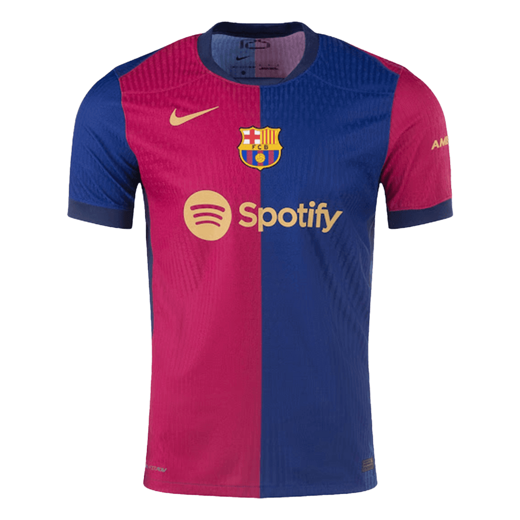 LAMINE YAMAL #19 Barcelone Domicile Maillot 2024/25 Authentique - UCL