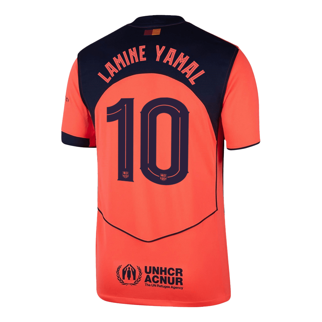 LAMINE YAMAL #10 Barcelone Third Maillot 2025/26 Orange - UCL