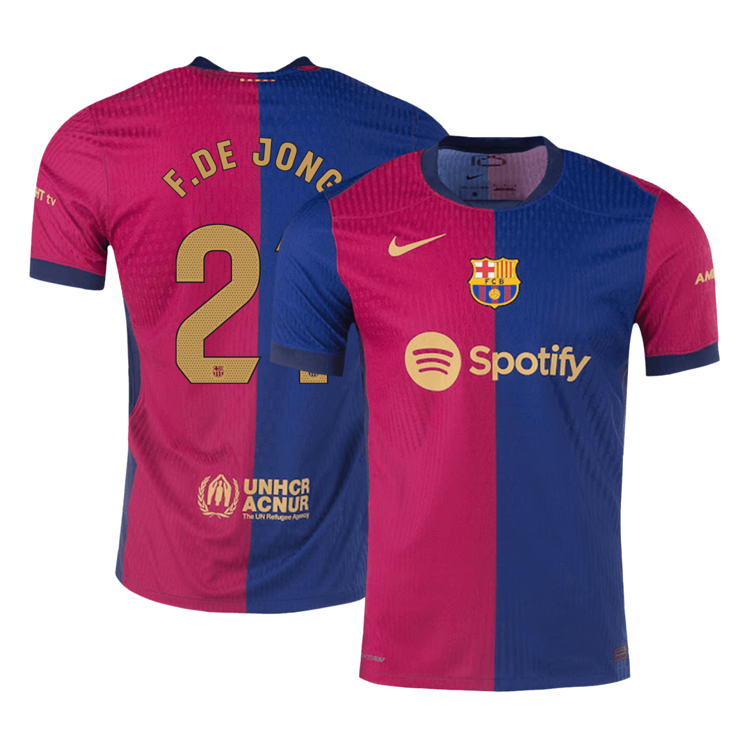 F.DE JONG #21 Barcelone Domicile Maillot 2024/25 Authentique