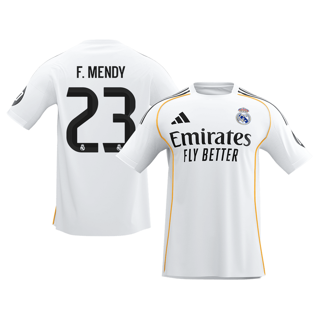 F.MENDY #23 Real Madrid Domicile Maillot 2025/26 Blanc - Super