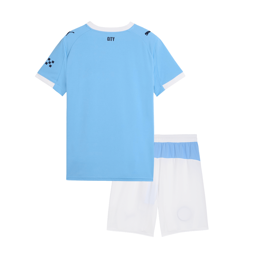 Manchester City Domicile Maillot Kit 2025/26 Enfant