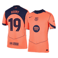 ROONY #19 Barcelone Third Maillot 2025/26 Orange Authentique - UCL