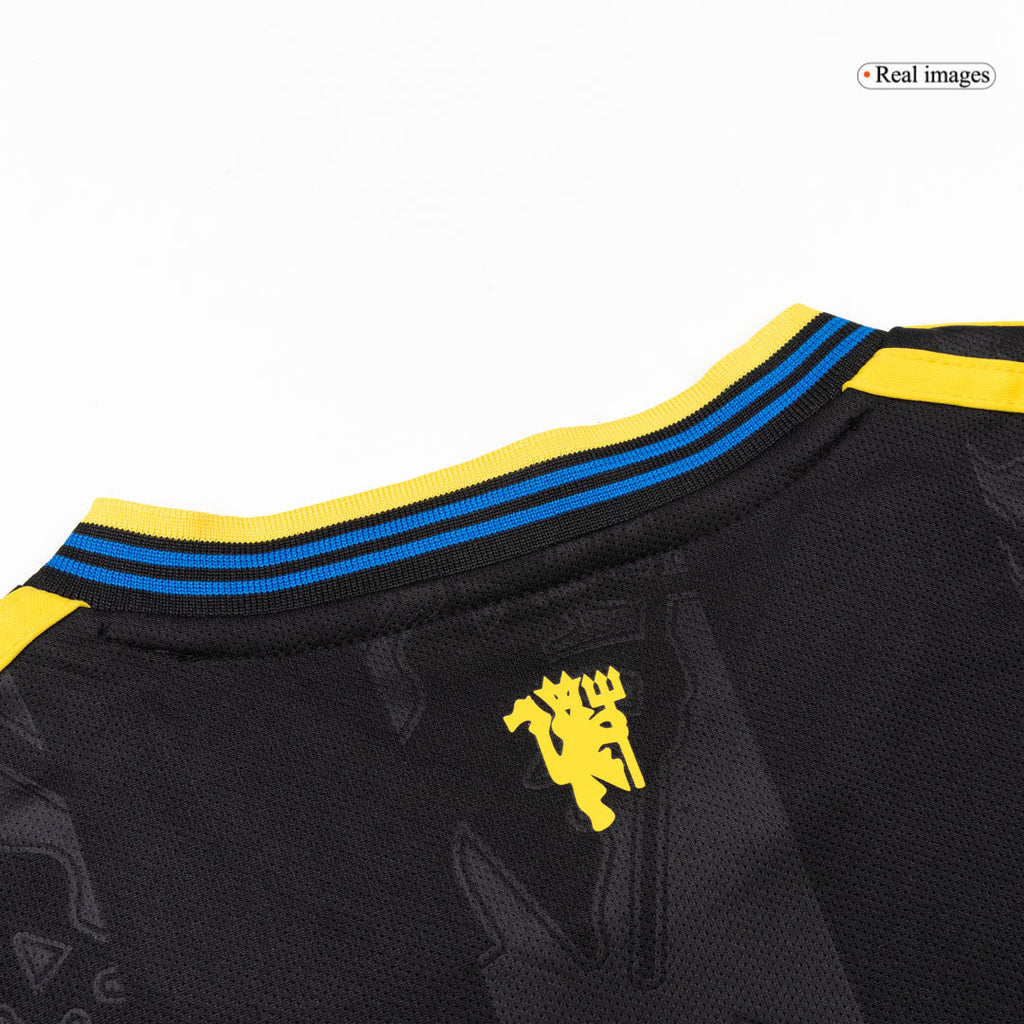 Manchester United Third Maillot Kit 2025/26 Enfant Noir