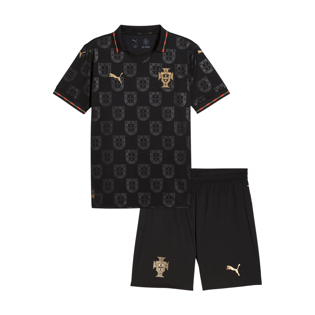 Portugal Maillot Kit Coupe du Monde 2026 Enfant Noir