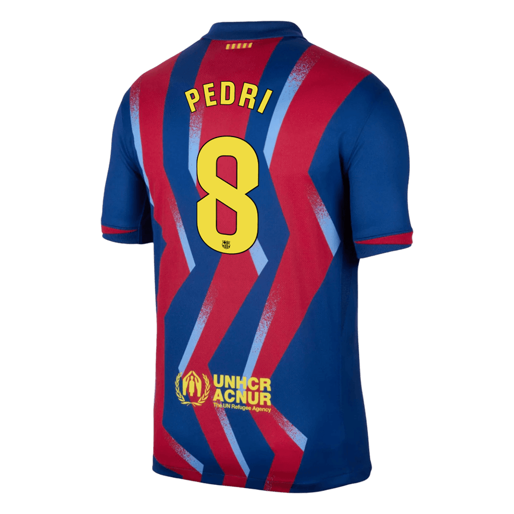 PEDRI #8 Barcelone Fourth Maillot 2025/26 Rouge&Bleu