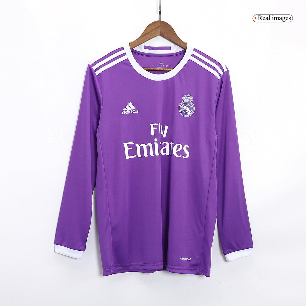 Retro Real Madrid Extérieur Maillot Manches Longues 2016/17