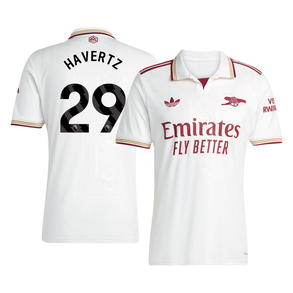HAVERTZ #29 Arsenal Third Maillot 2025/26 Blanc