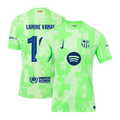 LAMINE YAMAL #19 Barcelone Third Maillot 2024/25 Authentique - UCL(Spotify Logo Without Text)